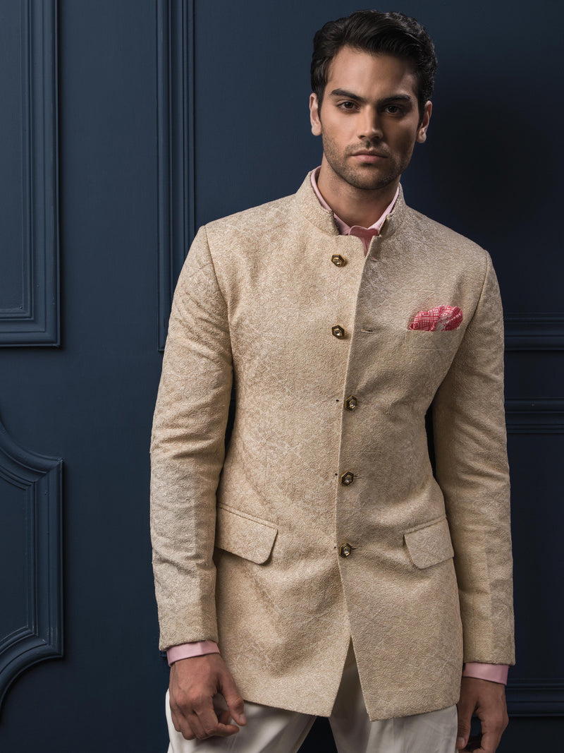 LINEN SILK BANDHGALA JACKET