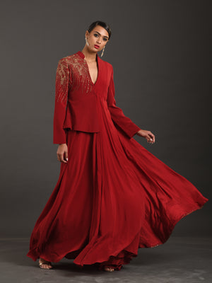 THE DRAPED SARI-BANDGALA GOWN