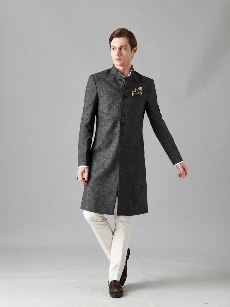 GREY SUITING ACHKAN