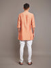 ORANGE COTTON SILK KURTA