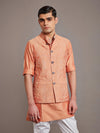 ORANGE COTTON SILK WAISTCOAT