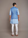 BLUE LINEN WAISTCOAT