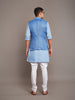 BLUE LINEN WAISTCOAT