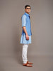 BLUE LINEN WAISTCOAT