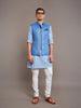 BLUE LINEN WAISTCOAT