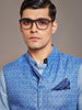 BLUE LINEN WAISTCOAT