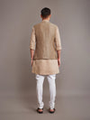 KHAKI LINEN SILK WAISTCOAT