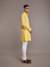 YELLOW LINEN KURTA