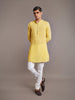 YELLOW LINEN KURTA