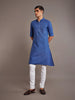 BLUE TUSSAR SILK KURTA