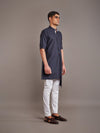 BLUE COTTON KURTA