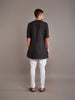 BLACK LINEN KURTA