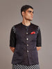 OLIVE LINEN SILK WAISTCOAT