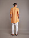 MUSTARD TUSSAR SILK KURTA