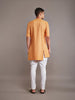 MUSTARD TUSSAR SILK KURTA
