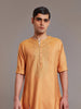 MUSTARD TUSSAR SILK KURTA