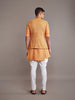 MUSTARD TUSSAR SILK WAISTCOAT