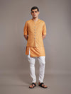MUSTARD TUSSAR SILK WAISTCOAT
