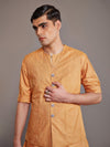 MUSTARD TUSSAR SILK WAISTCOAT