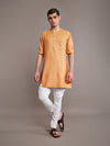 MUSTARD TUSSAR SILK KURTA