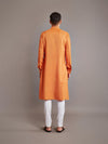 ORANGE TUSSAR SILK KURTA