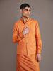 ORANGE TUSSAR SILK WAISTCOAT