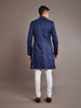NAVY LINEN SILK ACHKAN