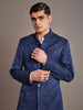 NAVY LINEN SILK ACHKAN