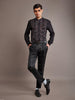 BLACK COTTON SATIN SHIRT