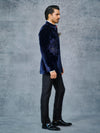 BLUE VELVET BANDHGALA
