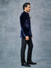 BLUE VELVET BANDHGALA