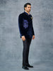 BLUE VELVET BANDHGALA