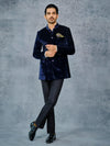 BLUE VELVET BANDHGALA