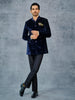BLUE VELVET BANDHGALA