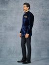 BLUE VELVET BANDHGALA