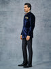 BLUE VELVET BANDHGALA