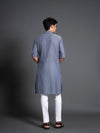 CHAMBRAY TEXTURED KURTA