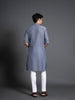 CHAMBRAY TEXTURED KURTA