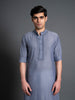 CHAMBRAY TEXTURED KURTA
