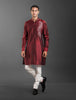 MAROON SILK KURTA