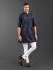 BLUE SILK KURTA