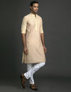 GOLD BEIGE SILK KURTA