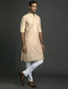 GOLD BEIGE SILK KURTA