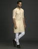 GOLD BEIGE SILK KURTA