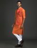ORANGE CHANDERI WAISTCOAT