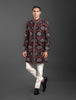 BLACK SILK ACHKAN