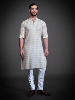 OFF WHITE COTTON KURTA