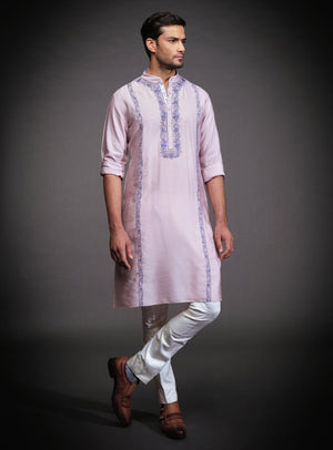 LILAC COTTON SILK KURTA