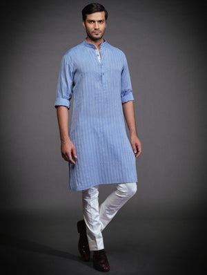 BLUE COTTON KURTA