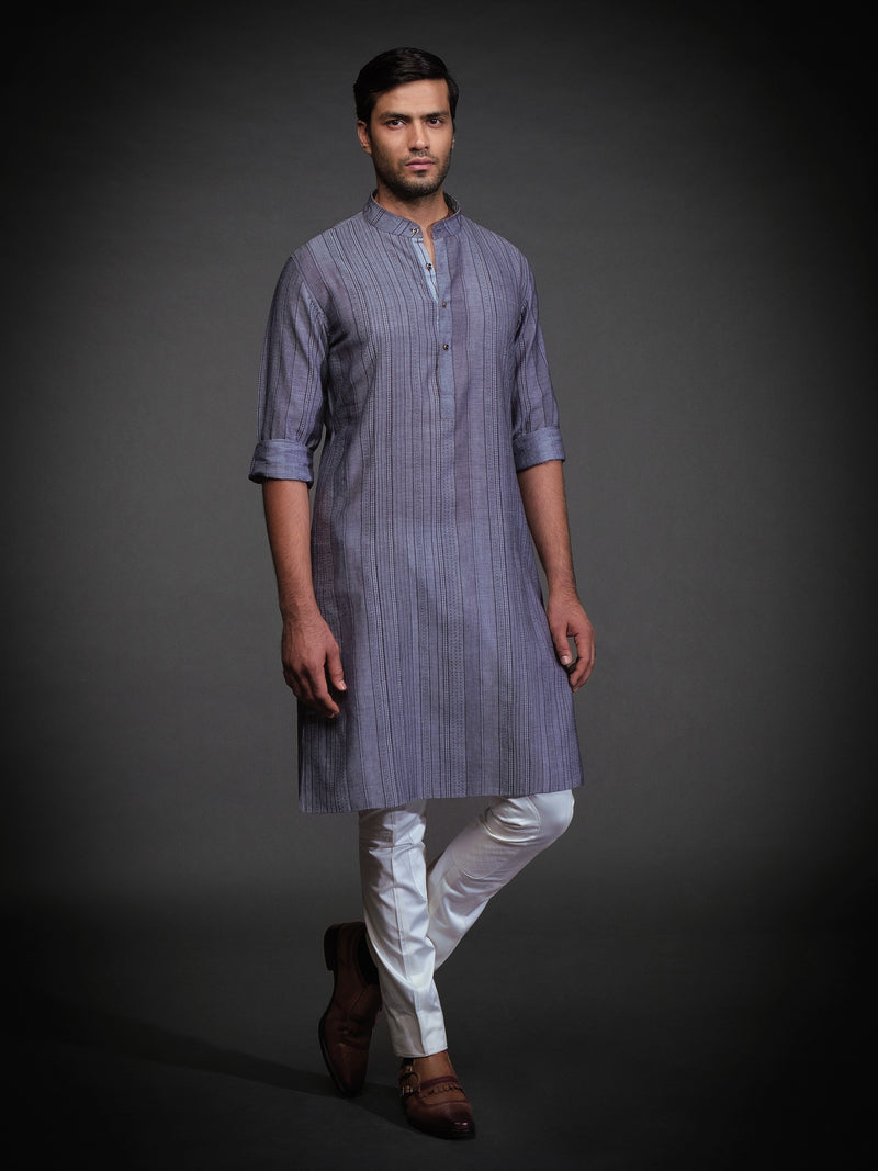 GREY COTTON KURTA